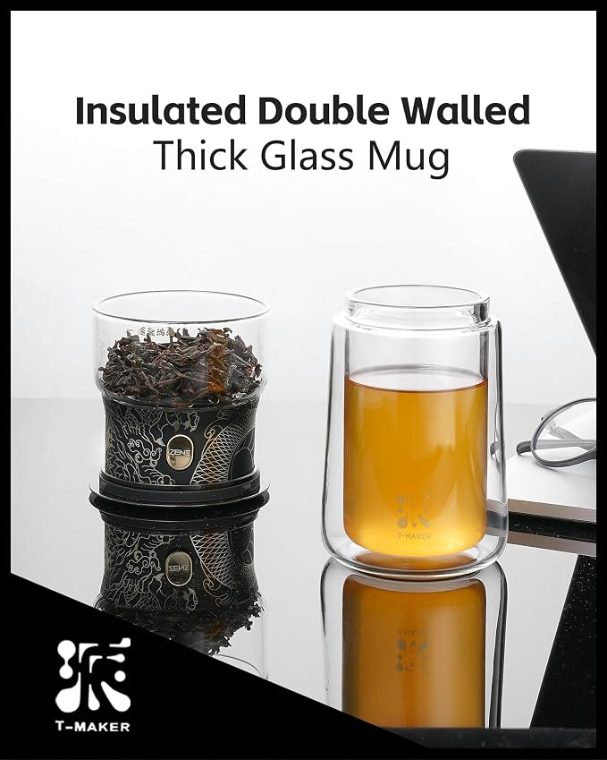 ZENS Cool Glass Teapot with Infuser, Smart One Touch Tea Maker - Image 4