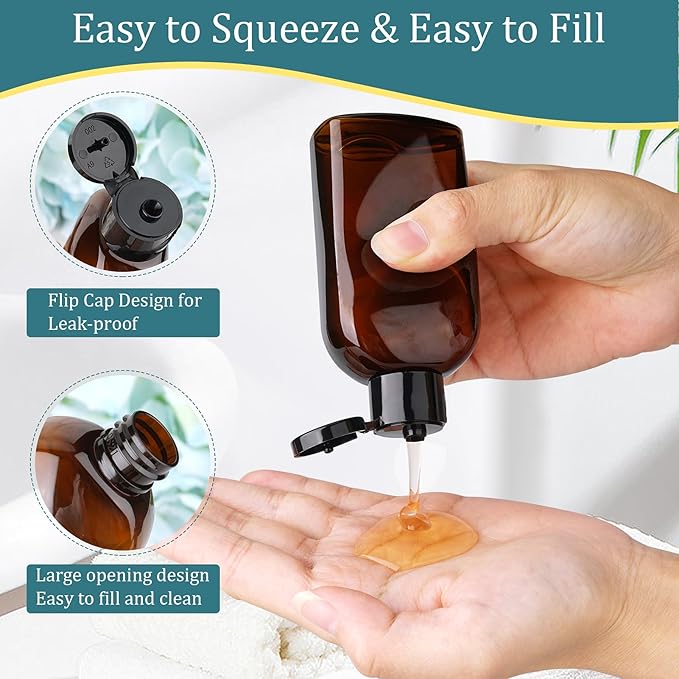 Cosywell Travel Bottles for Toiletries 10PCS Plastic Squeeze Bottles TSA - Image 3