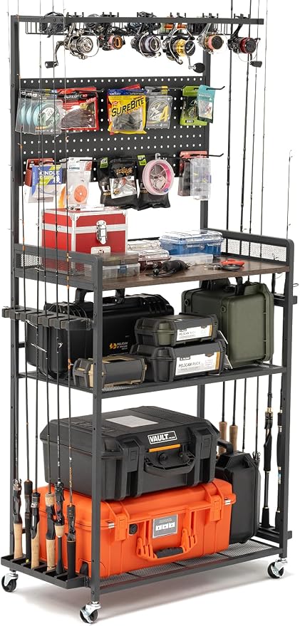 SOYEEZE Fishing Rod Holders for Garage, Fishing Gear Holder for Fishing Rod - Image 9