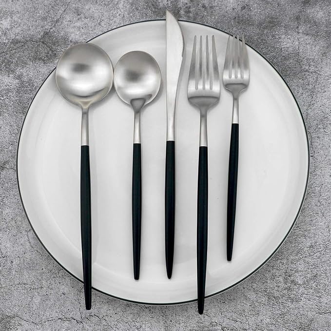 Gugrida 20-Piece 18/10 Stainless Steel Flatware Silverware, Luxury Dinnerware - Image 4