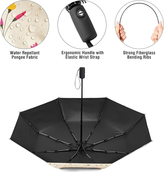 G4Free UPF 50+ UV Protection Large Travel Umbrella 42/46 Inch Auto Open Close - Image 5