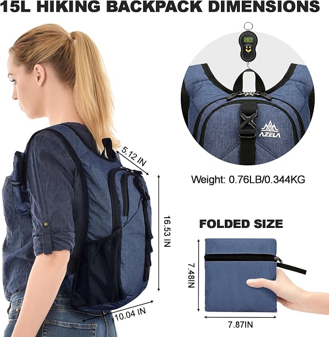 Seektop 15L Small Hiking Backpack - Image 4