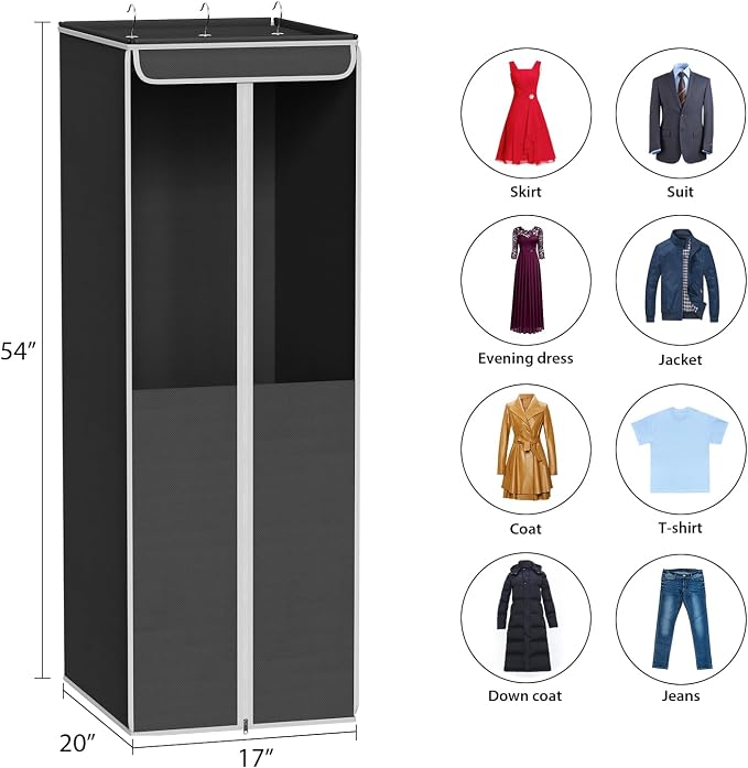 Univivi Garment Bags for Hanging Clothes, 2 Pack Large Clothes Storage Bags - Image 4