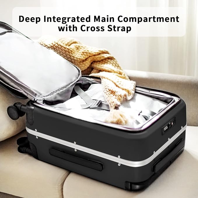 MILADA Wide Handle Carry On Luggage - Image 8