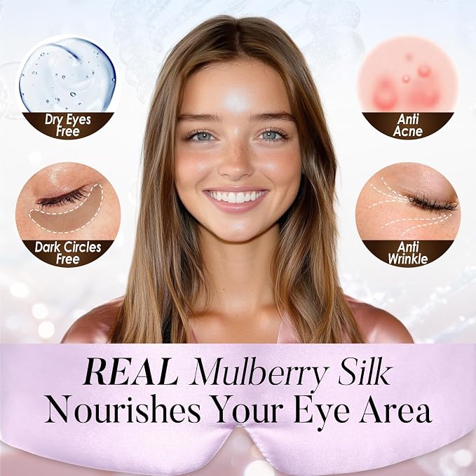 LULUSILK Reversible Mulberry Silk Sleep Mask - Image 6