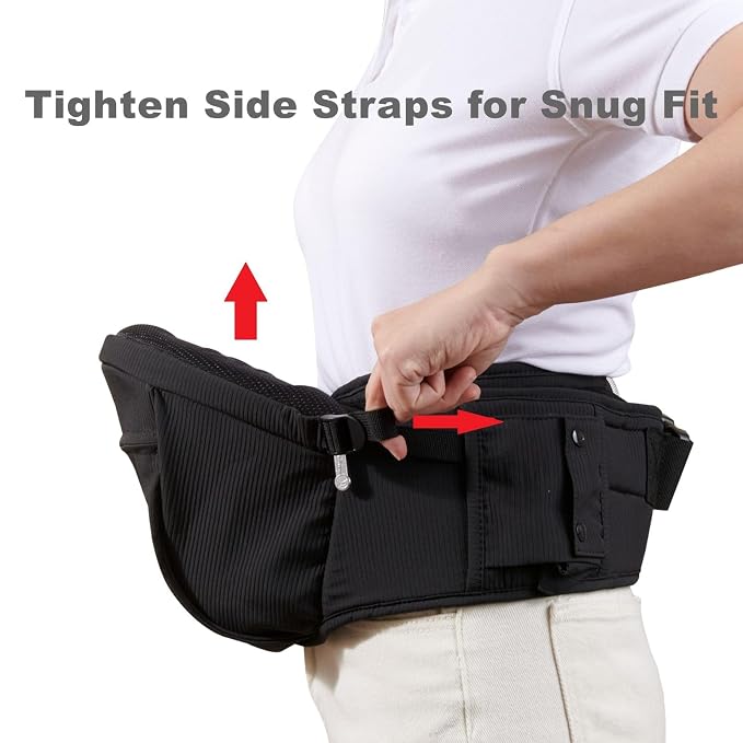 Sunveno Hip Baby Carrier with Seat, Ergonomic Baby Hip Carrier, Front-Facing - Image 4