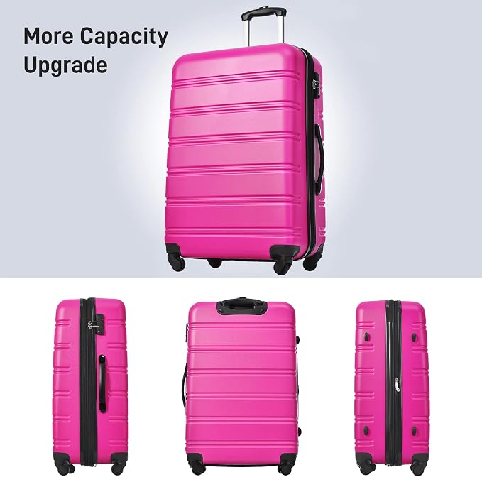 Merax Luggage Sets of 3 Piece Carry on Suitcase Airline Approved, Hard Case - Image 3