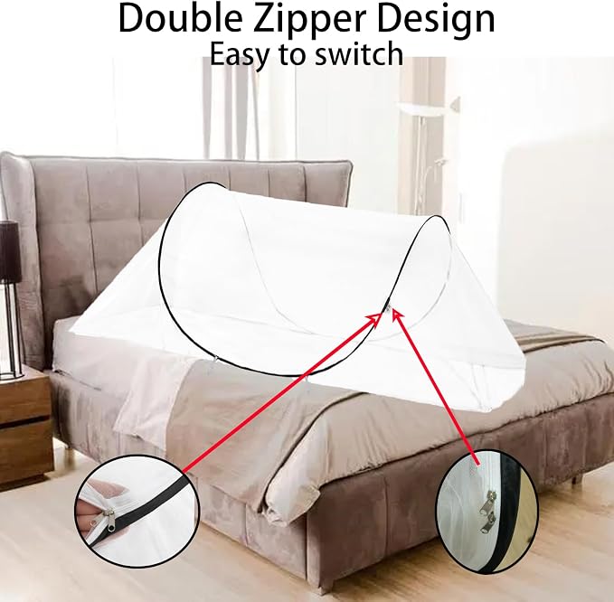CMINGJ Large Pop Up Mosquito Tent, Portable Foldable Mosquito Net - Image 6