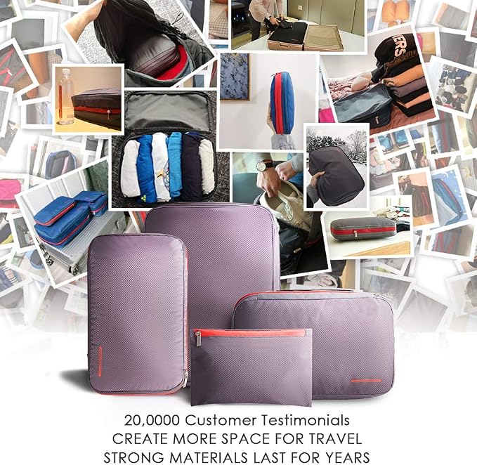Bee Nesting Waterproof Compression Packing Cubes, Travel Packing organizers - Image 9