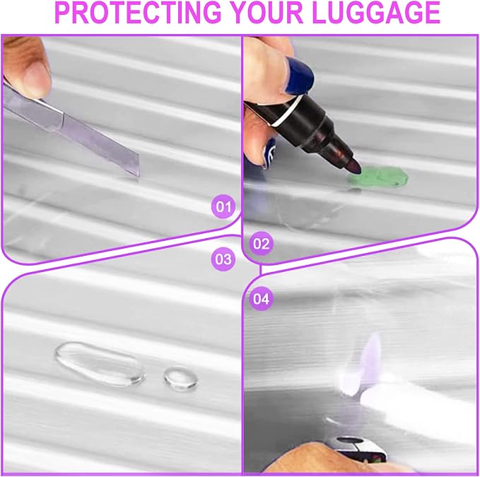 20 Inch Full Clear PVC Suitcase Cover Protectors - Image 2