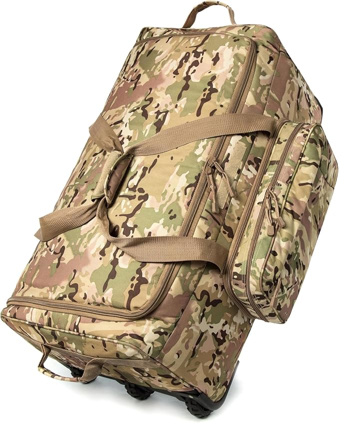 Mountain Land 120L Tactical Duffle Bag Rolling Duffle Bag by MountainLand