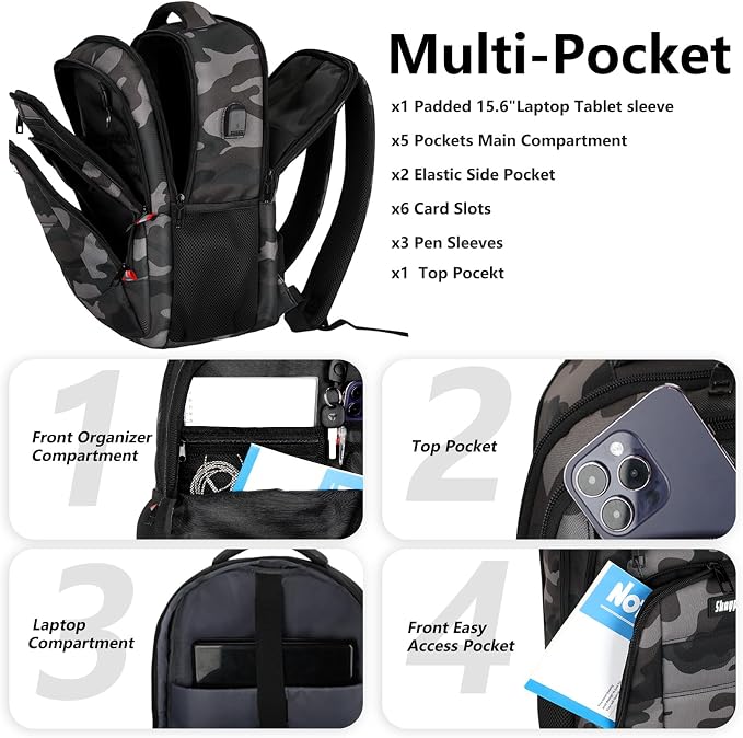 Backpack for Men Women, School Backpack - Image 3