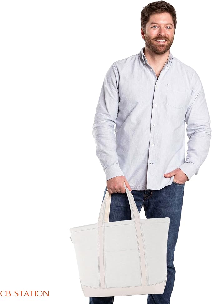 CB STATION Medium Classic Canvas Tote Bag - Image 5