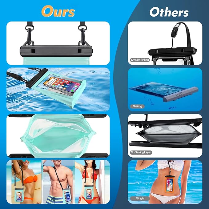 Large Waterproof Phone Pouch, Cell Phone Dry Bag - Image 2