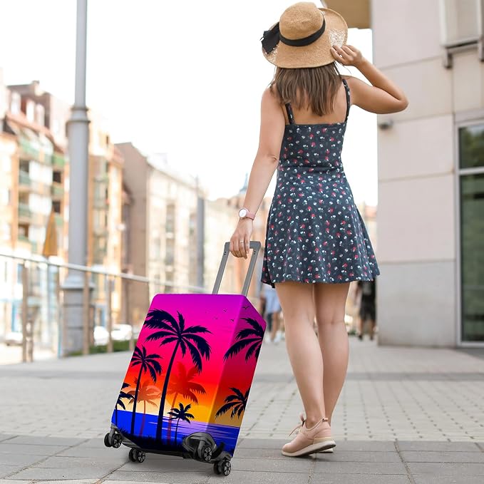Pink Dino Suitcase Luggage Cover, Thick Suitcase Cover - Image 7