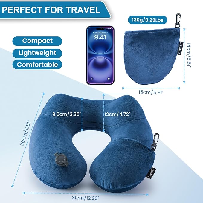 Inflatable Neck Pillow Airplane, Comfortable Inflatable Travel Neck Pillows - Image 8