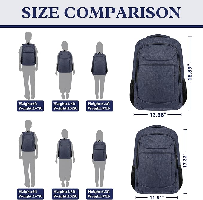 Travel Laptop Backpack, Travel Backpack, Lightweight Business Anti Theft Slim - Image 7