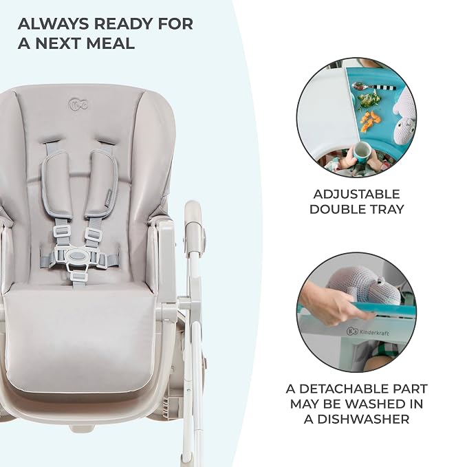 Kinderkraft Highchair Yummy, Baby Chair, Comfortable, - Image 6