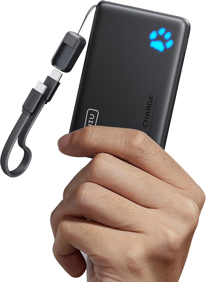 INIU Portable Charger, Ultra Slim 10000mAh 45W PD Power Bank, USB C in&Out Fast by INIU