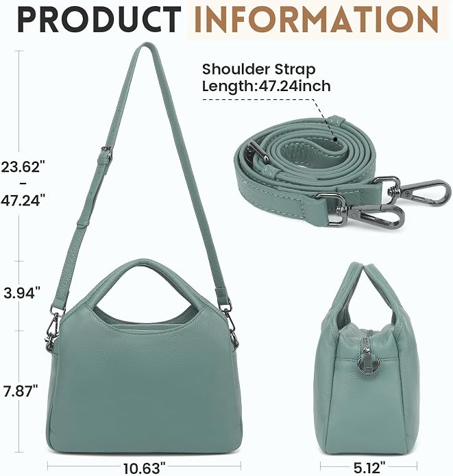 KOGTLA Genuine Leather Purses for Women, Crossbody Shoulder Bags - Image 5