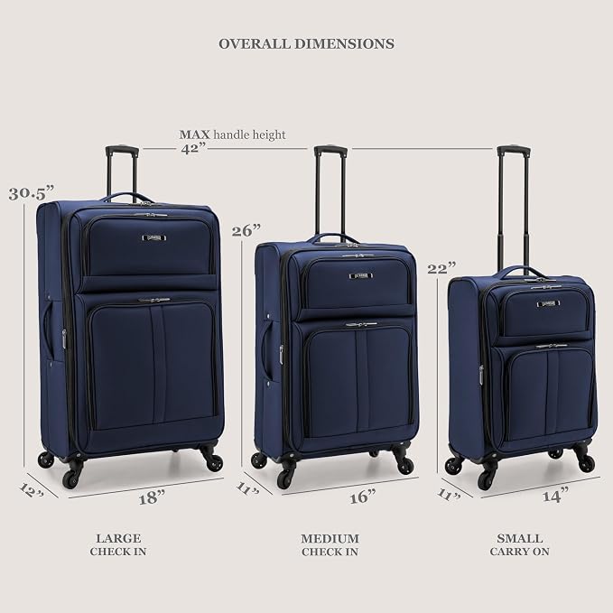 U.S. Traveler Anzio Softside Expandable Spinner Luggage, Checked-Large 30-Inch - Image 5