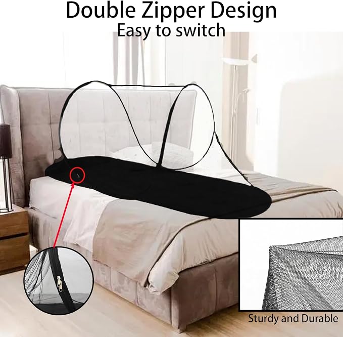 CMINGJ Large Pop Up Mosquito Tent, Portable Foldable Mosquito Net - Image 5