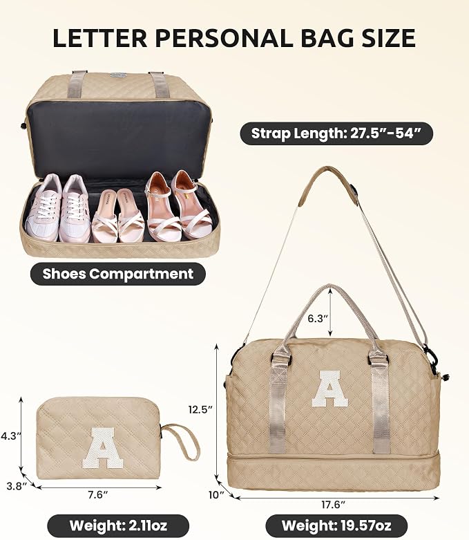 Stuff for Girls 17-18, Gifts for Women-Initial Travel Bag - Image 2