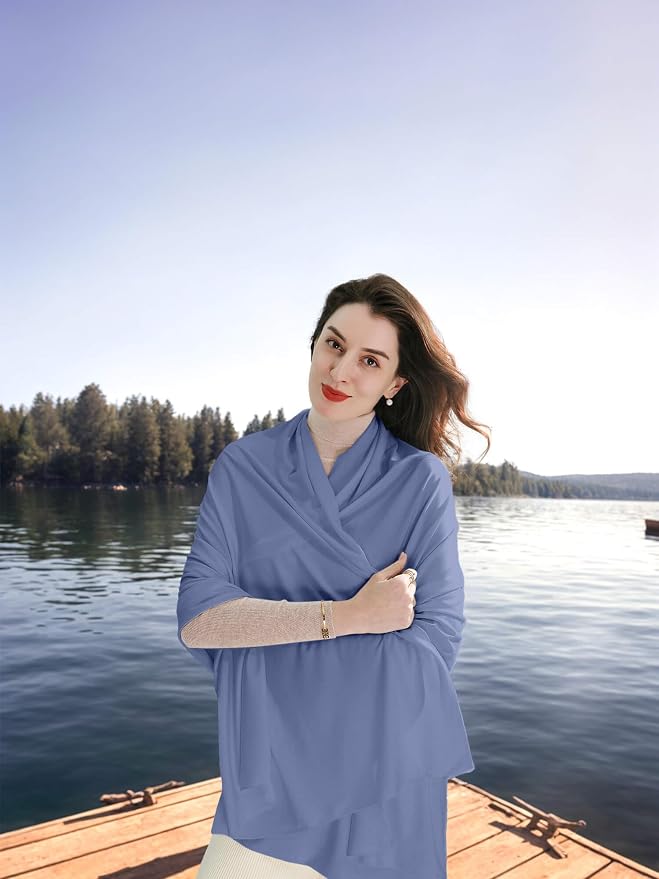 VENVSBEE Shawl Wraps for Women, Travel Scarf Soft Blanket Wrap Pashmina Travel - Image 5