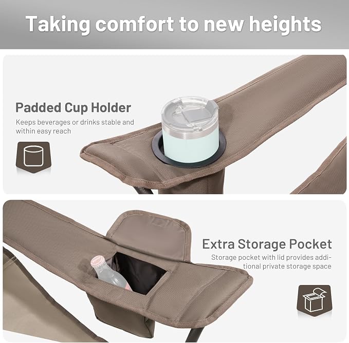 TIMBER RIDGE Oversized Folding Camping Chair - Image 5