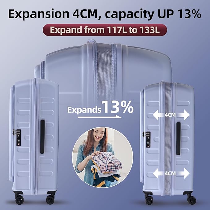 2 Pieces 20/29 Luggage Sets, 20 Inch Cabin Luggage - Image 4