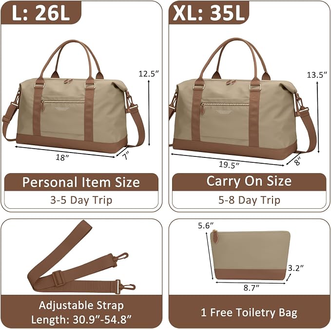 Travel Duffle Bag for Women, Weekender Bags, Hospital Bag for Labor Delivery - Image 2