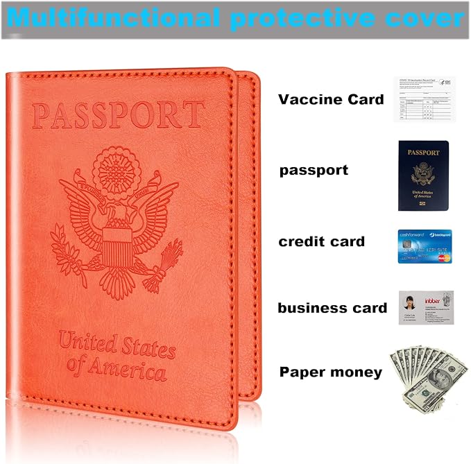 Herain Green & Orange Passport Holder - Image 3