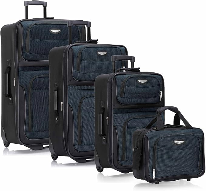 Travel Select Amsterdam 4-Piece Softside Expandable Rolling Luggage Set by Travel+Select
