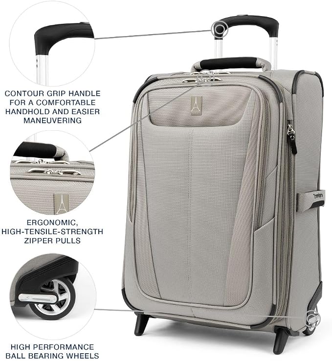 Travelpro Maxlite 5 Softside Expandable Upright 2 Wheel Carry on Luggage - Image 2
