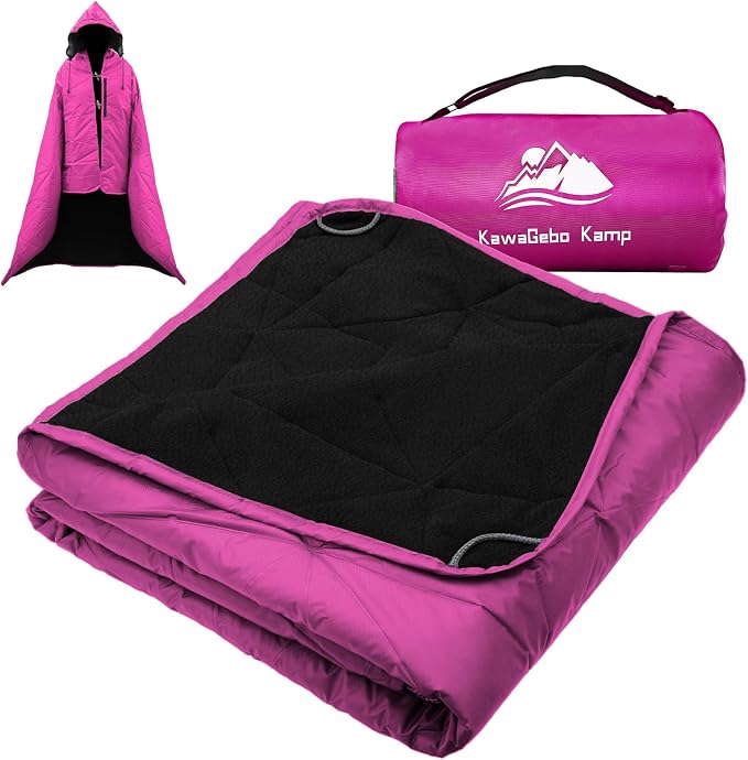 Outdoor Waterproof Blanket, Foldable Fleece Stadium Blanket by KawaGeboKamp