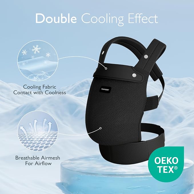 Momcozy Breathable Mesh Baby Carrier, Ergonomic and Lightweight Infant Carrier - Image 2