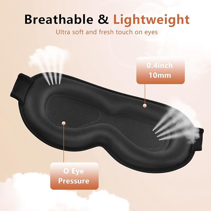 Sleep Mask for Side Sleeper Women Men, Eye Mask for Sleeping Light Blocking - Image 4