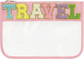 DYSHAYEN Chenille Letter Clear Zipper Pouch by DYSHAYEN