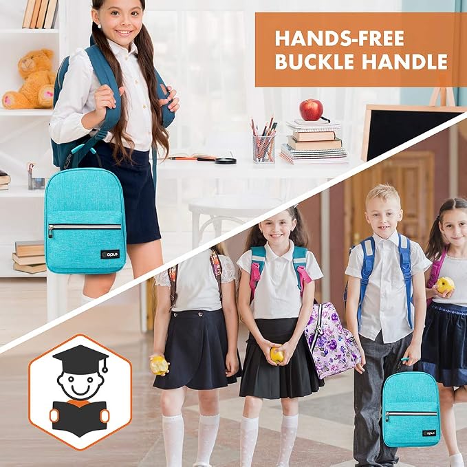 opux Lunch Box for Girls Boys Kids, Insulated Leakproof Lunch Bag, Reusable - Image 8