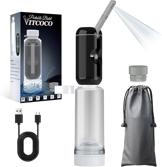 Portable Bidet for Travel, VITCOCO Rechargeable Electric Travel Bidet Sprayer by VITCOCO