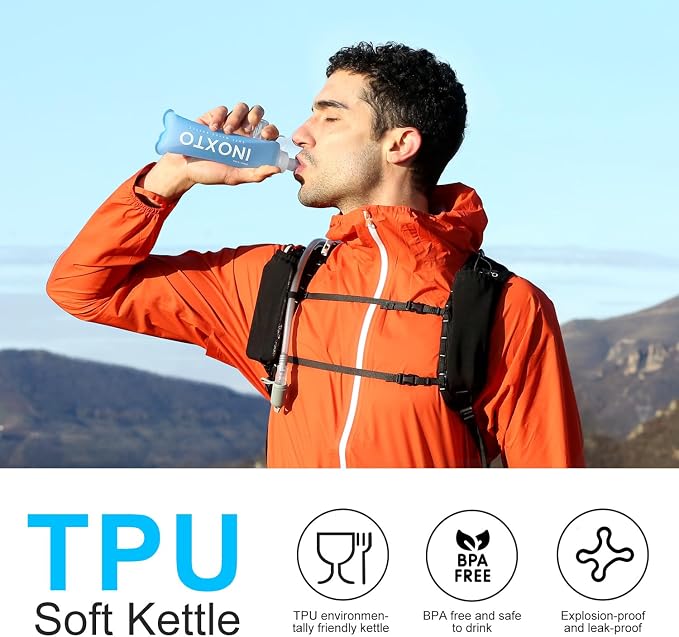 INOXTO Soft Flask, Collapsible Soft Water Bottles - Image 2