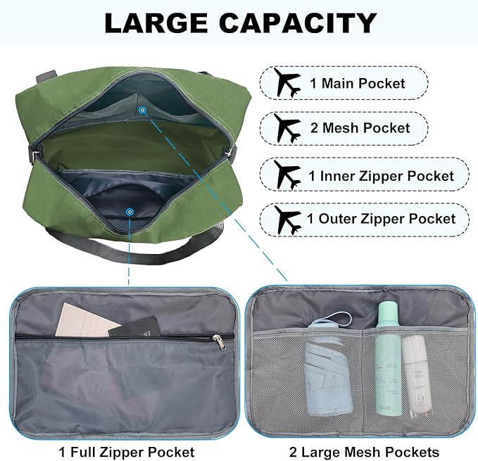 For Spirit Airlines Personal Item Bag 18x14x8 in Underseat Carry-on Luggage - Image 4