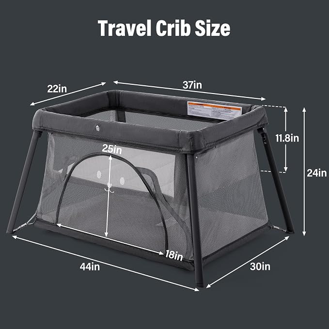 Travel Crib, Portable Crib for Baby, Pack and Play for Babies and Toddler - Image 2