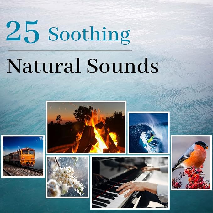 White Noise Sound Machine with 25 Soothing Natural Sounds Rechargeable Battery - Image 2