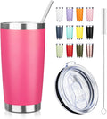 20oz Tumbler with Straw and Brush, Stainless Steel Vacuum Insulated tumbler by Unknown