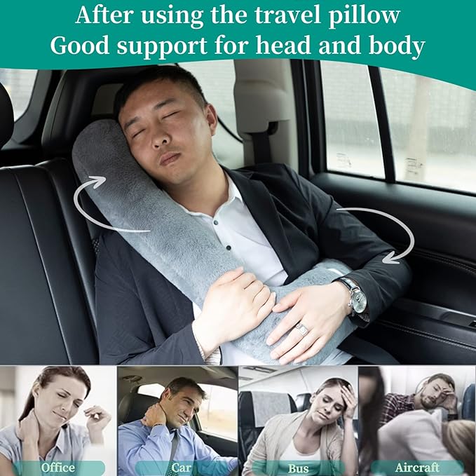 Travel Pillow Upgraded Version of Aircraft Travel Neck Pillow - Image 6
