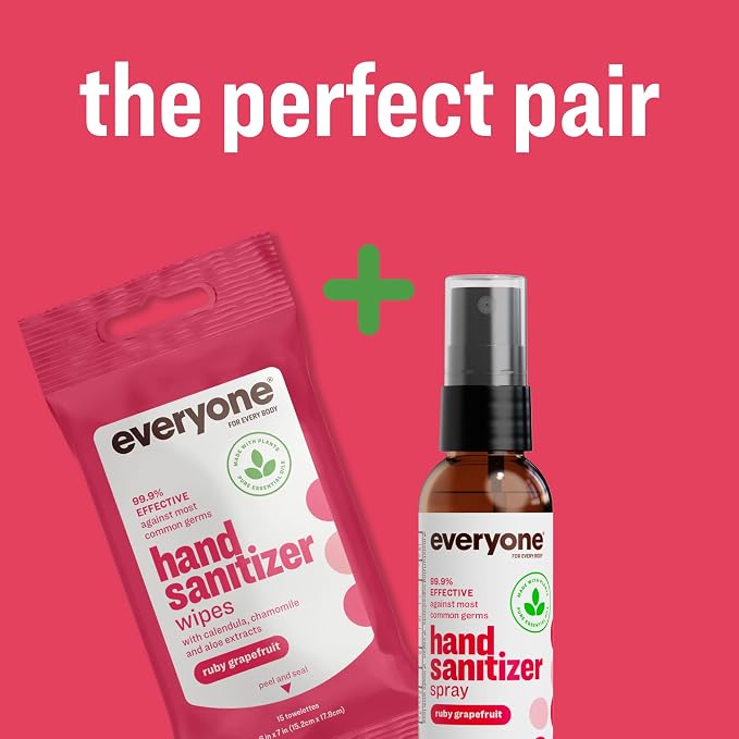Everyone Hand Sanitizer Spray, 2 Fl Oz, Ruby Grapefruit, Sugar Cane Alcohol - Image 5
