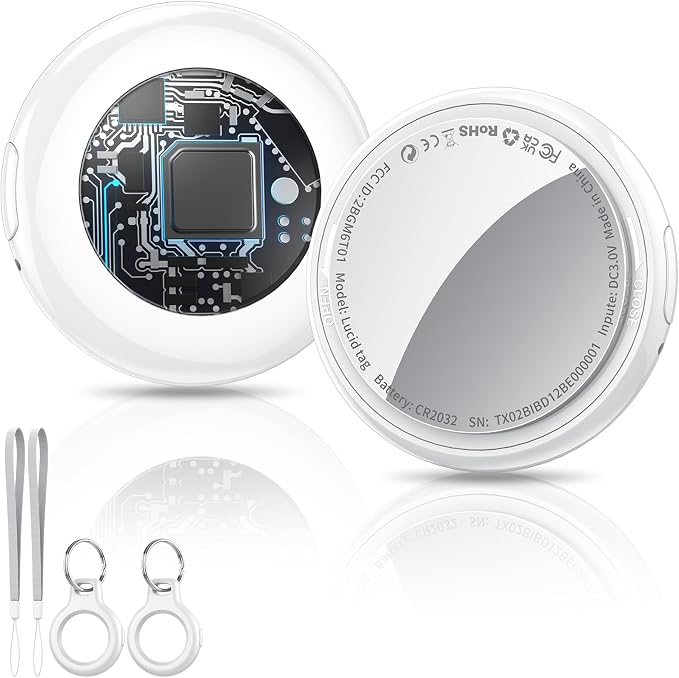 2025 New Air Tracker Tags-2 Pack, Replaceable Battery, Key Finder and Item by Tukio