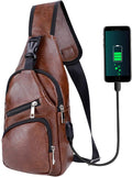 AMJ Crossbody Sling Bag Men Women, Casual Shoulder Backpack, Chest Daypack by AMJ