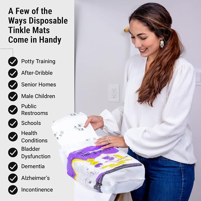 Tinkle Mat Disposable Toilet Commode Mat – Super Absorbent, Deodorizing Toilet - Image 6